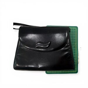 Bally Vintage Wave Flap Shoulder Bag Small Black — Good